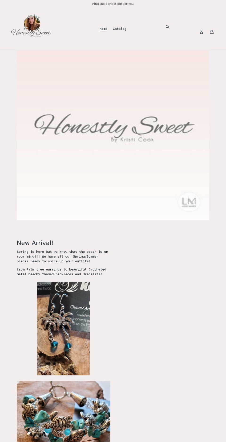 honestlysweetgifts.com shopify website screenshot