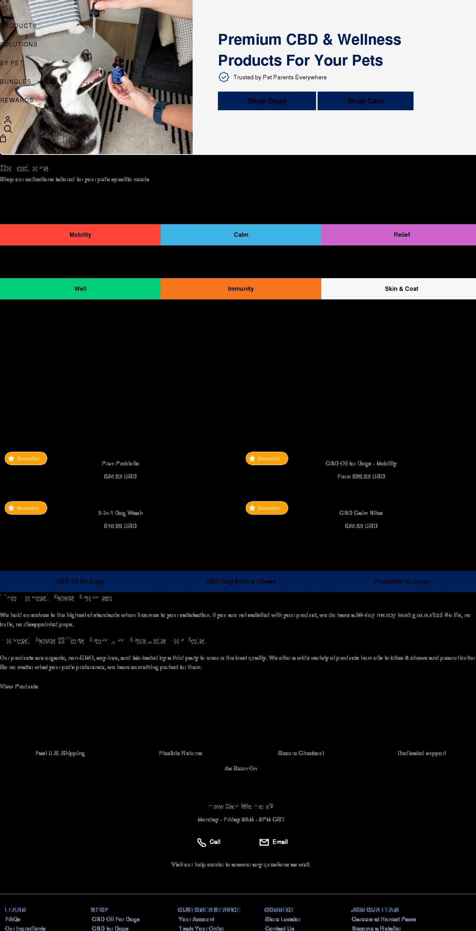 honestpaws.org shopify website screenshot