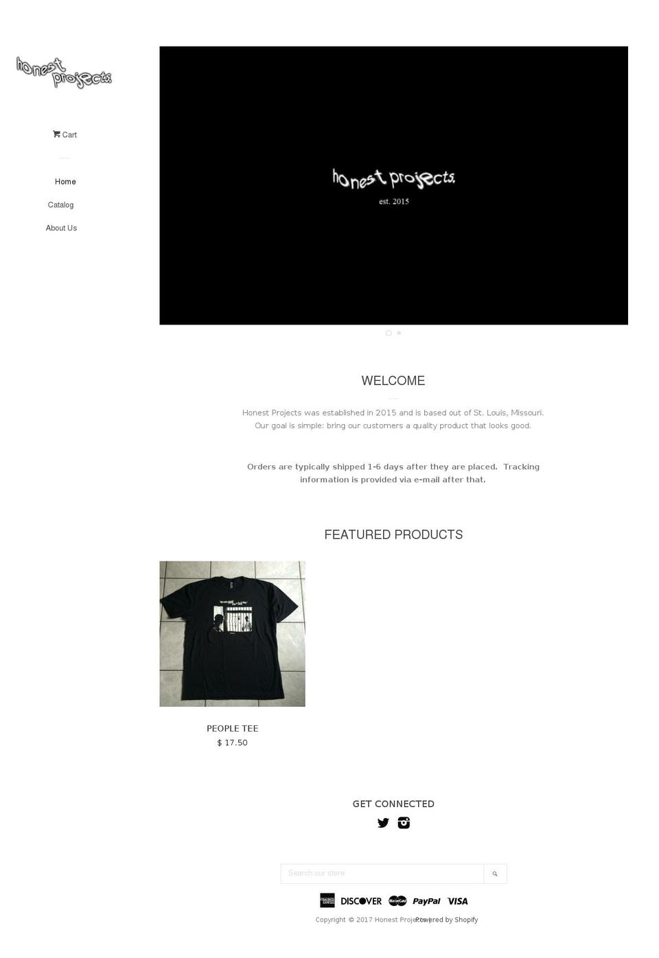 honestprojects.com shopify website screenshot