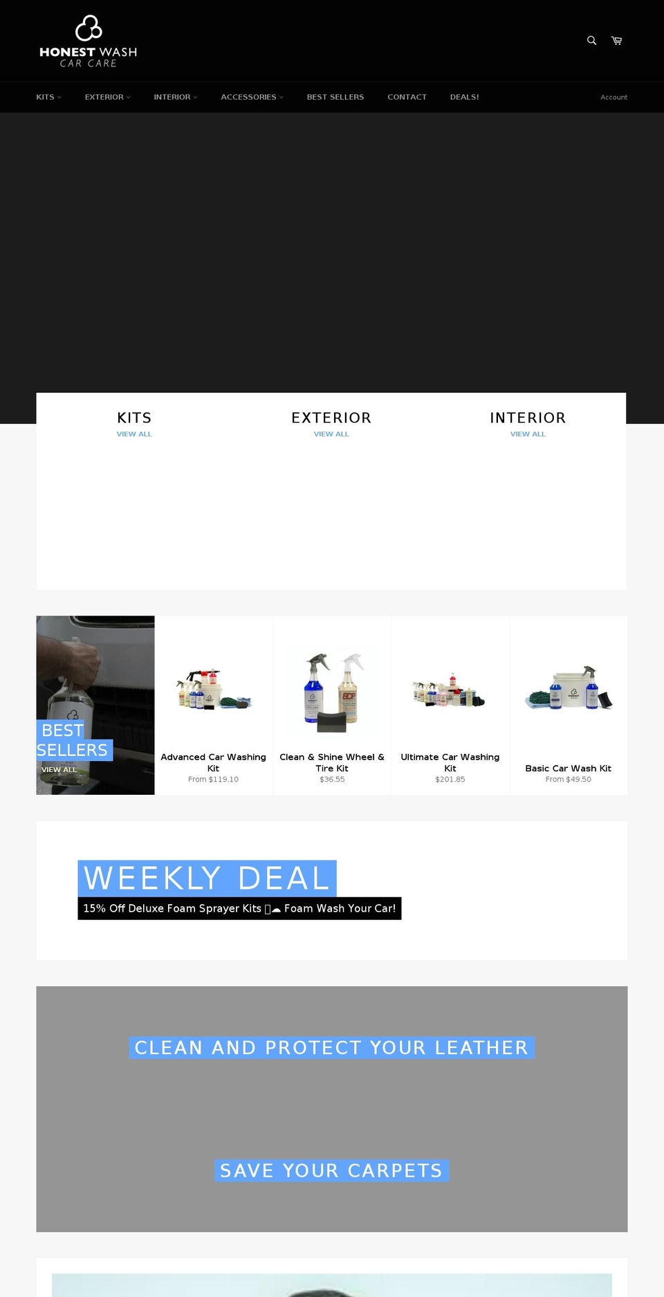 honestwash.com — Shopify storefront screenshot