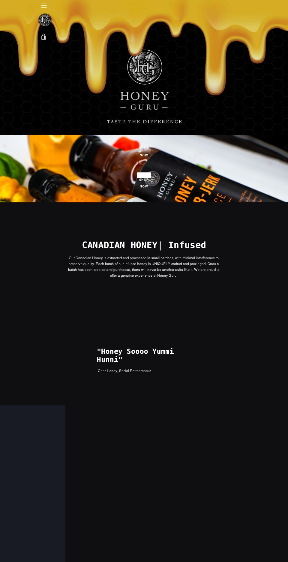 honey-guru.com shopify website screenshot