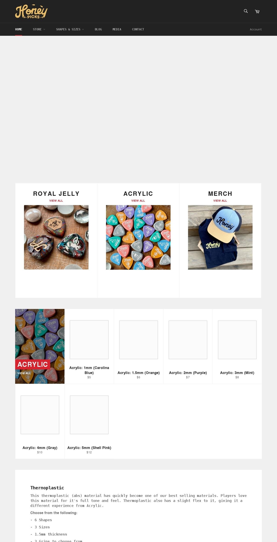 honey-picks.com shopify website screenshot