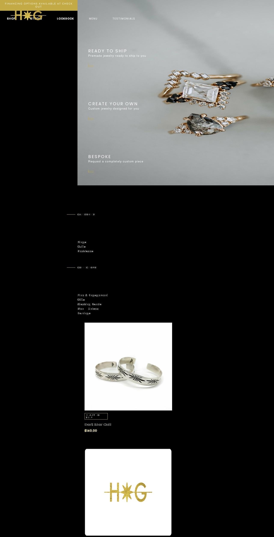 honeyandgoldies.com shopify website screenshot