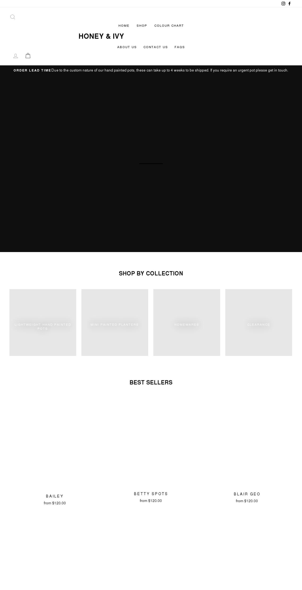 honeyandivy.com.au shopify website screenshot