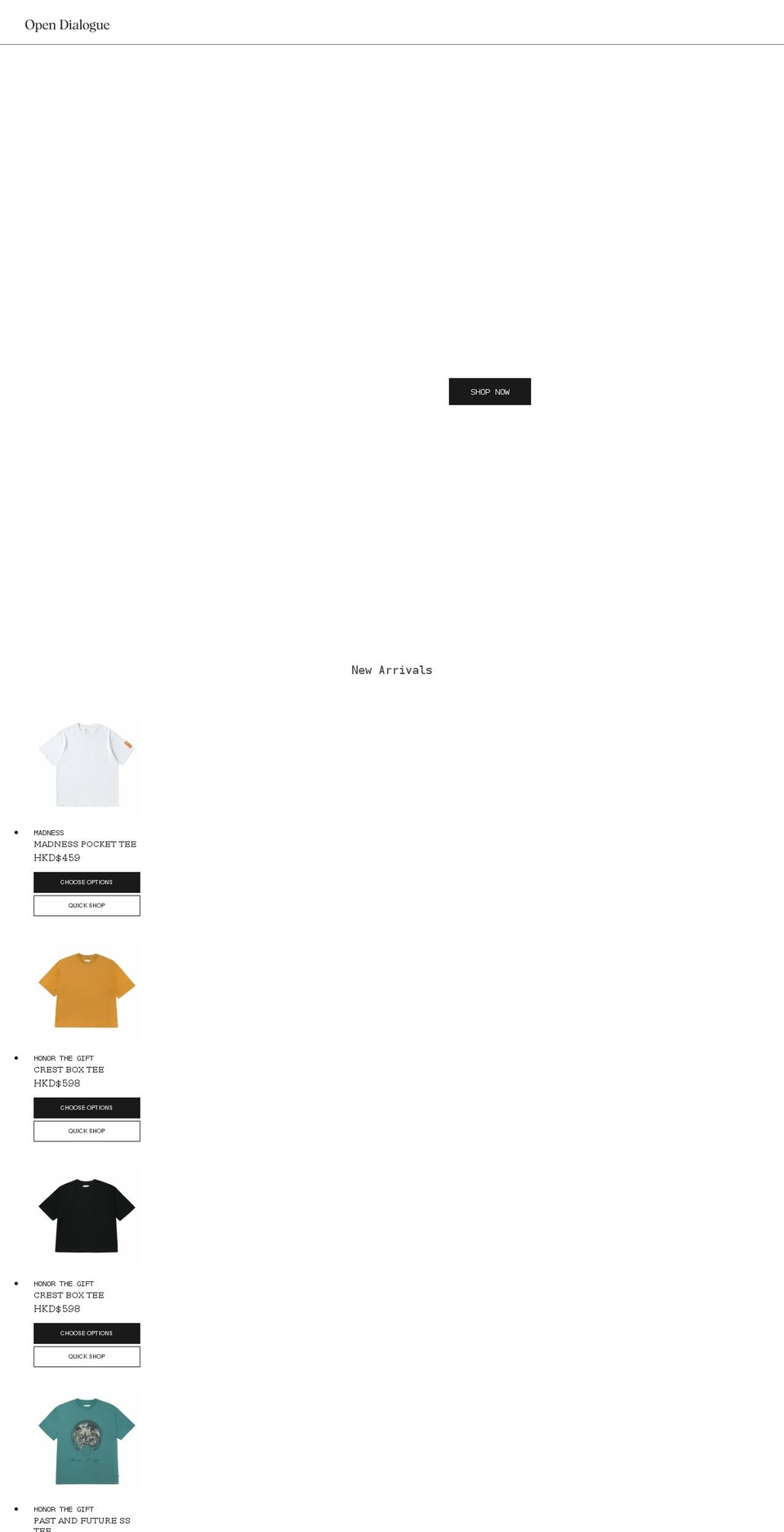 honeyandlye.com — Shopify storefront screenshot