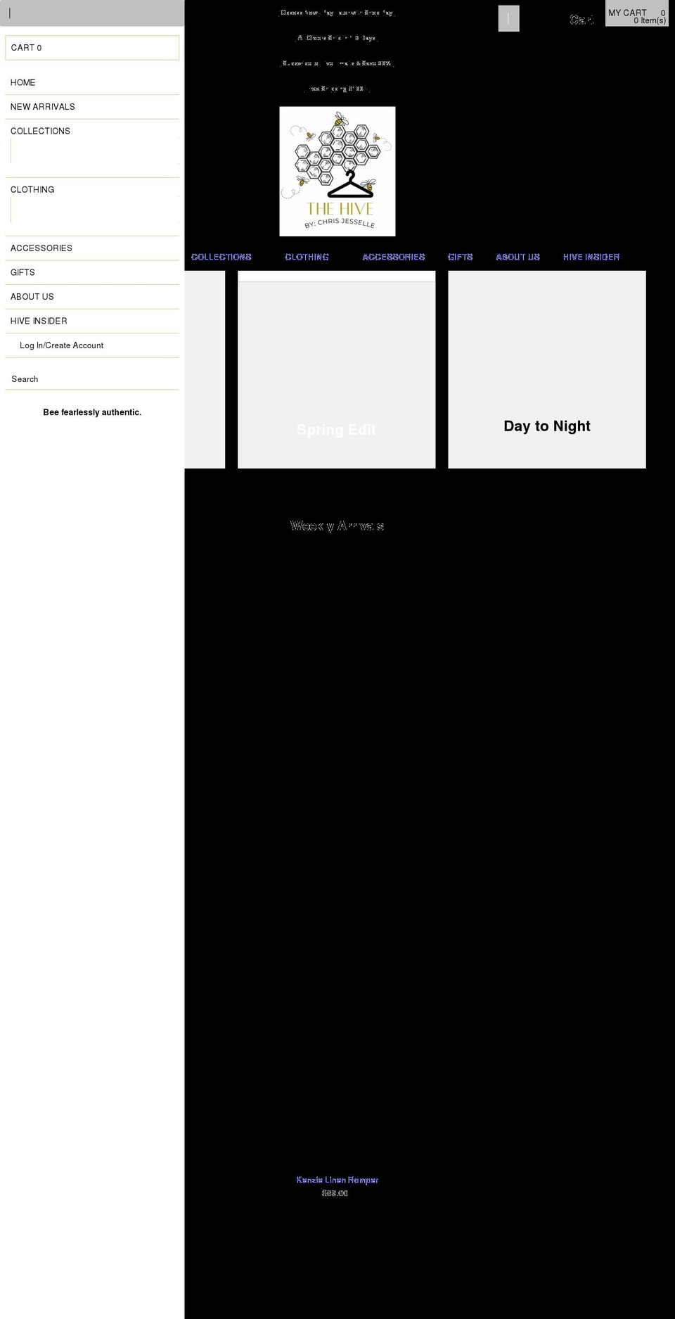 honeyatthehive.com shopify website screenshot