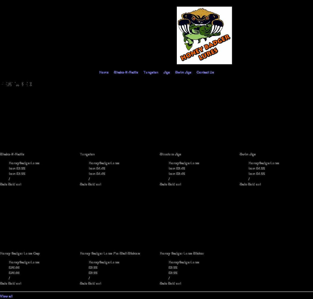 honeybadgerlures.com shopify website screenshot