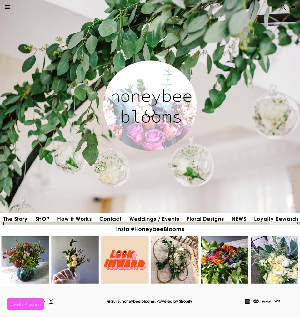 honeybee-blooms.com shopify website screenshot