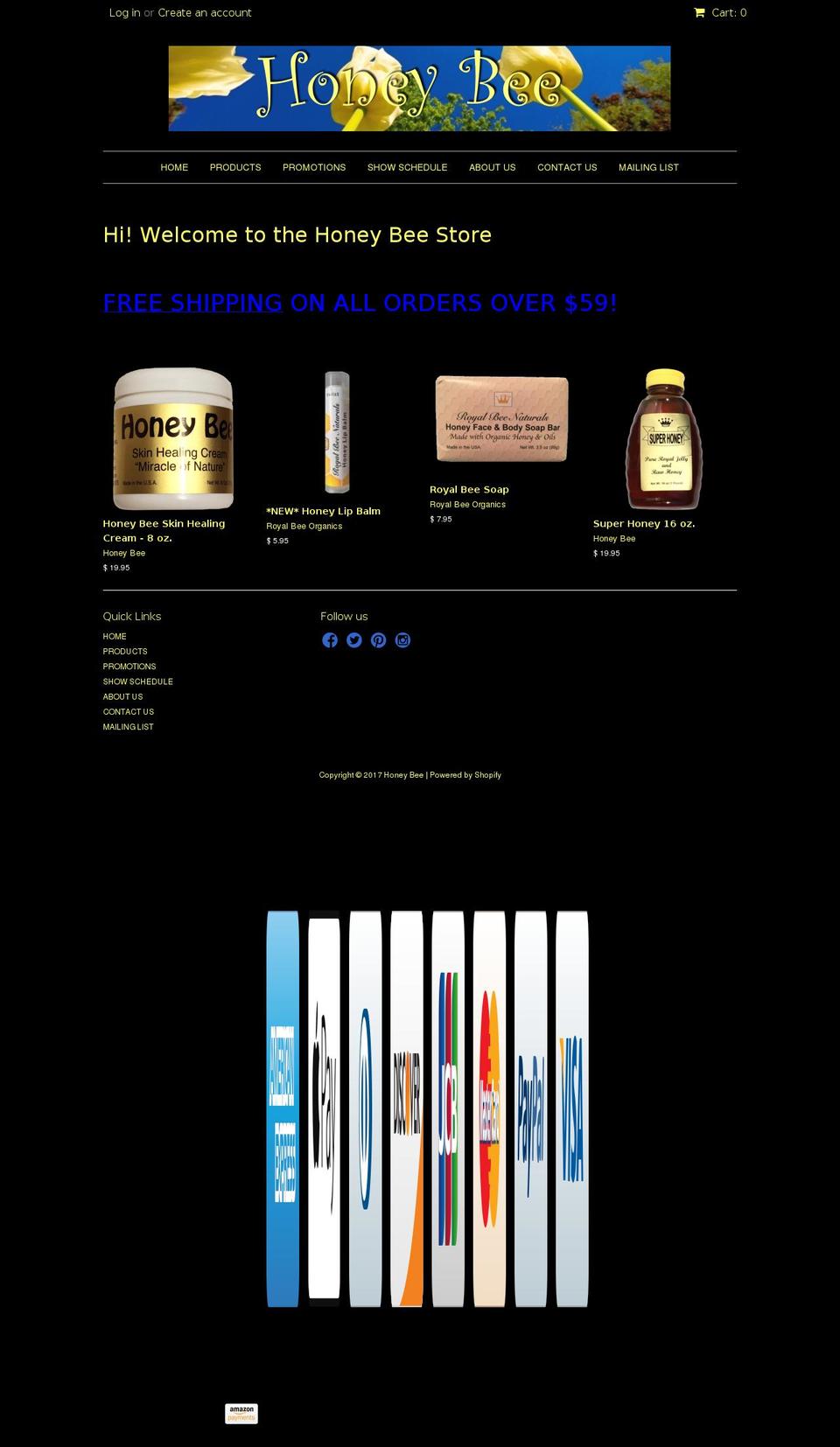 honeybeecream.com shopify website screenshot
