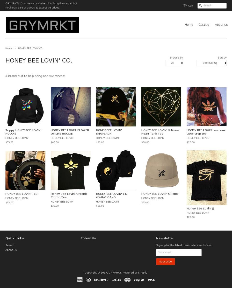 honeybeelovin.com shopify website screenshot