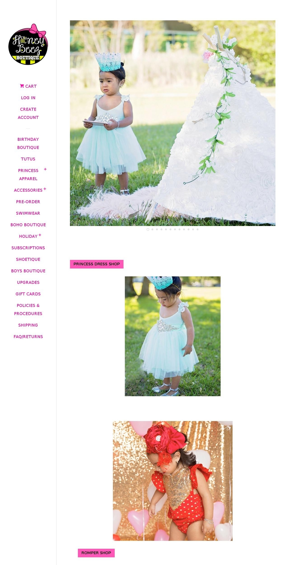 honeybeezboutique.com shopify website screenshot