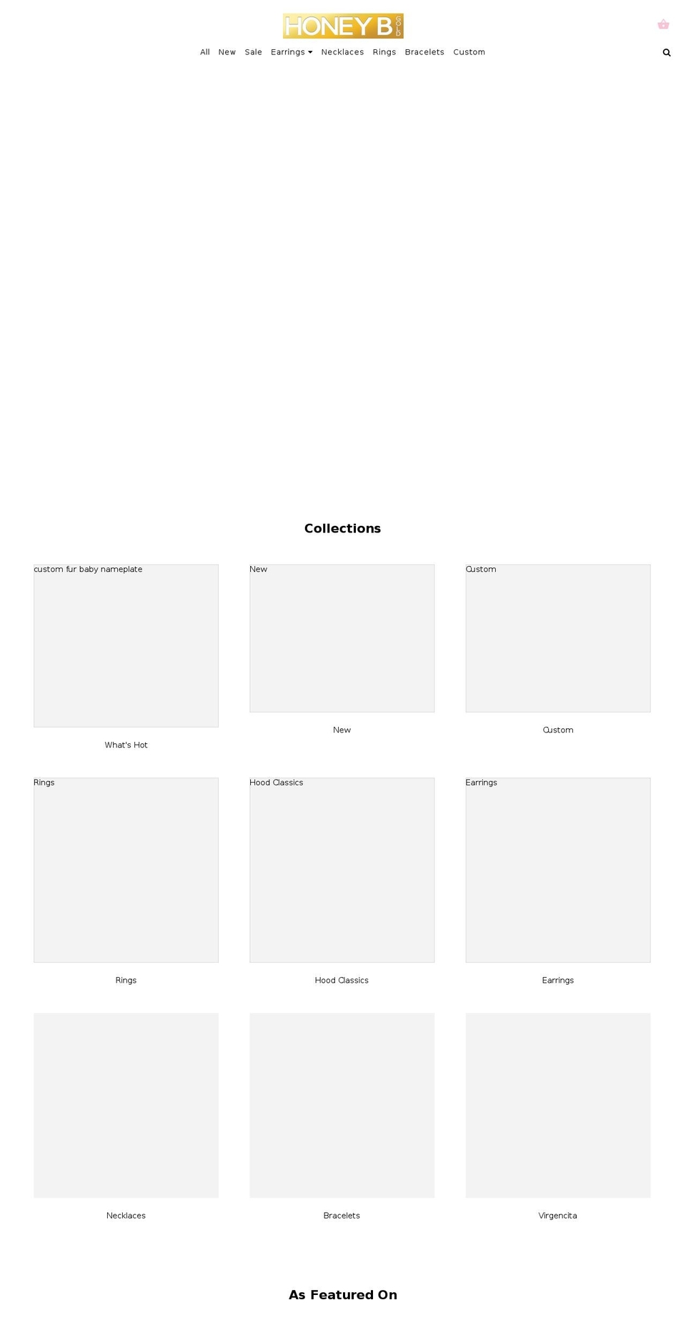honeybgold.com shopify website screenshot