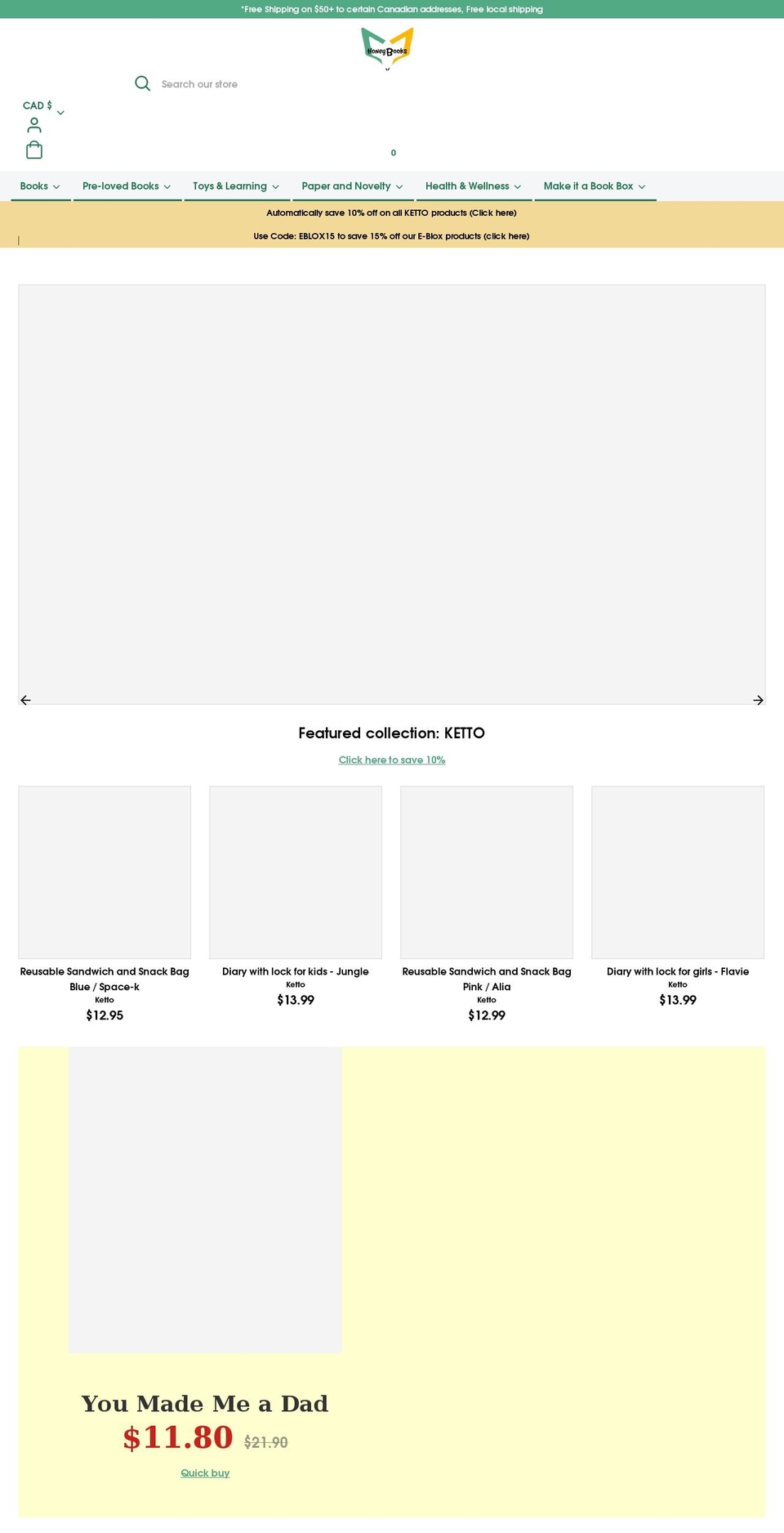 honeybooks.ca shopify website screenshot