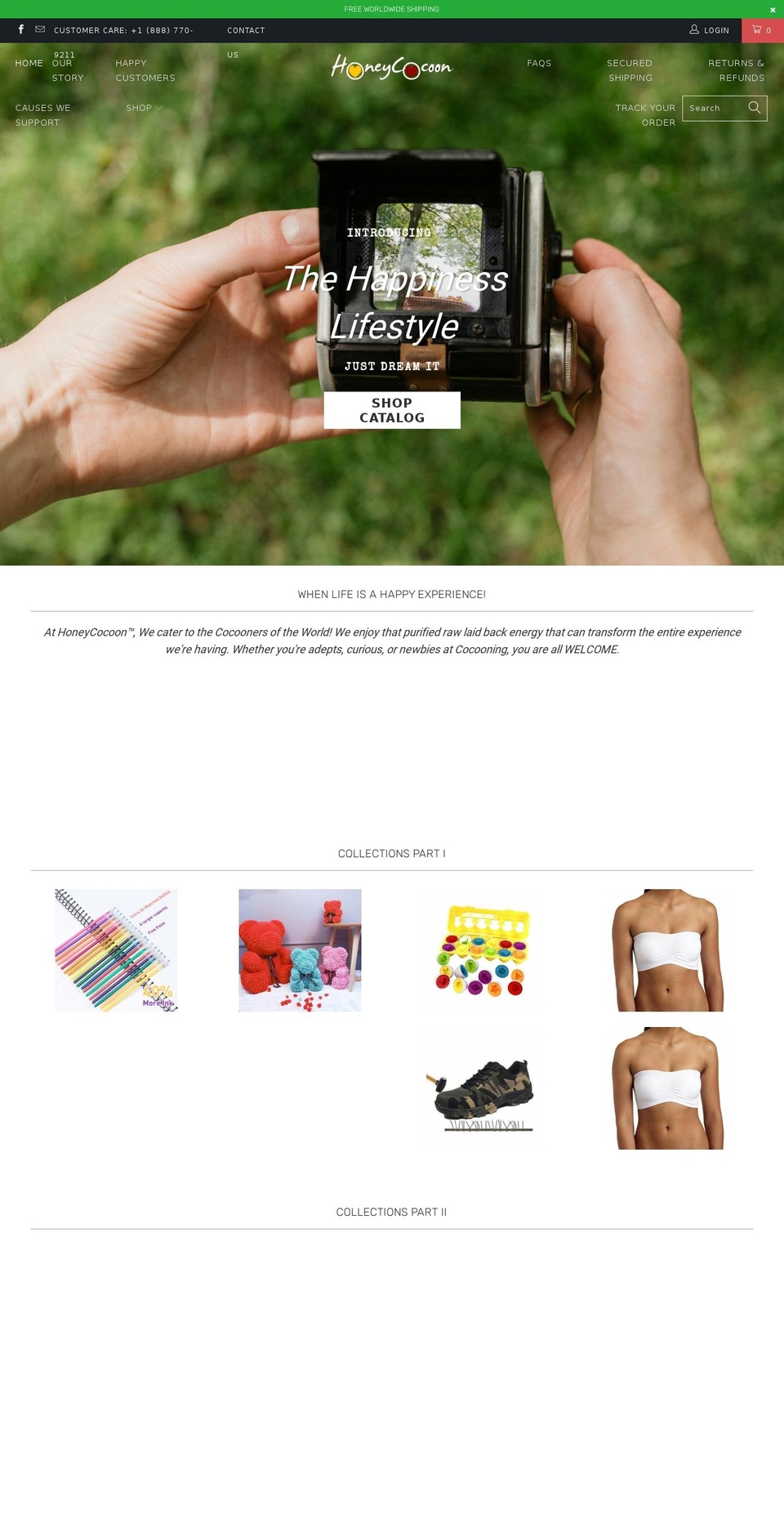 honeycocoon.ca shopify website screenshot