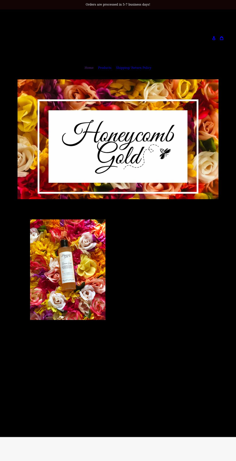 honeycombgold.com shopify website screenshot