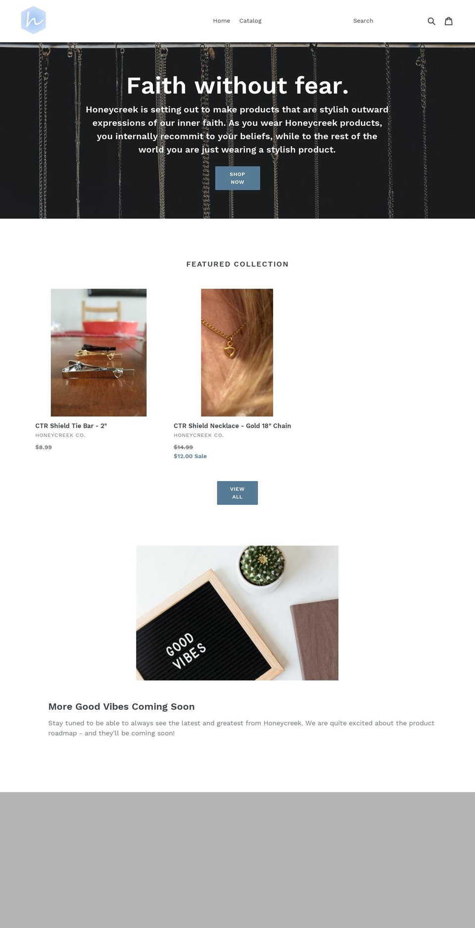 honeycreek.co shopify website screenshot