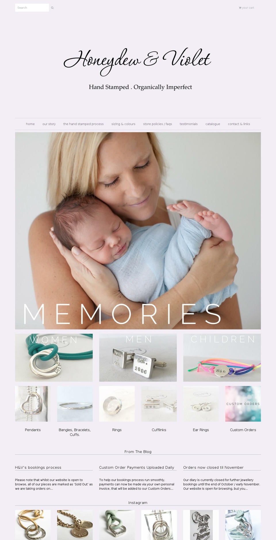 honeydewandviolet.com shopify website screenshot
