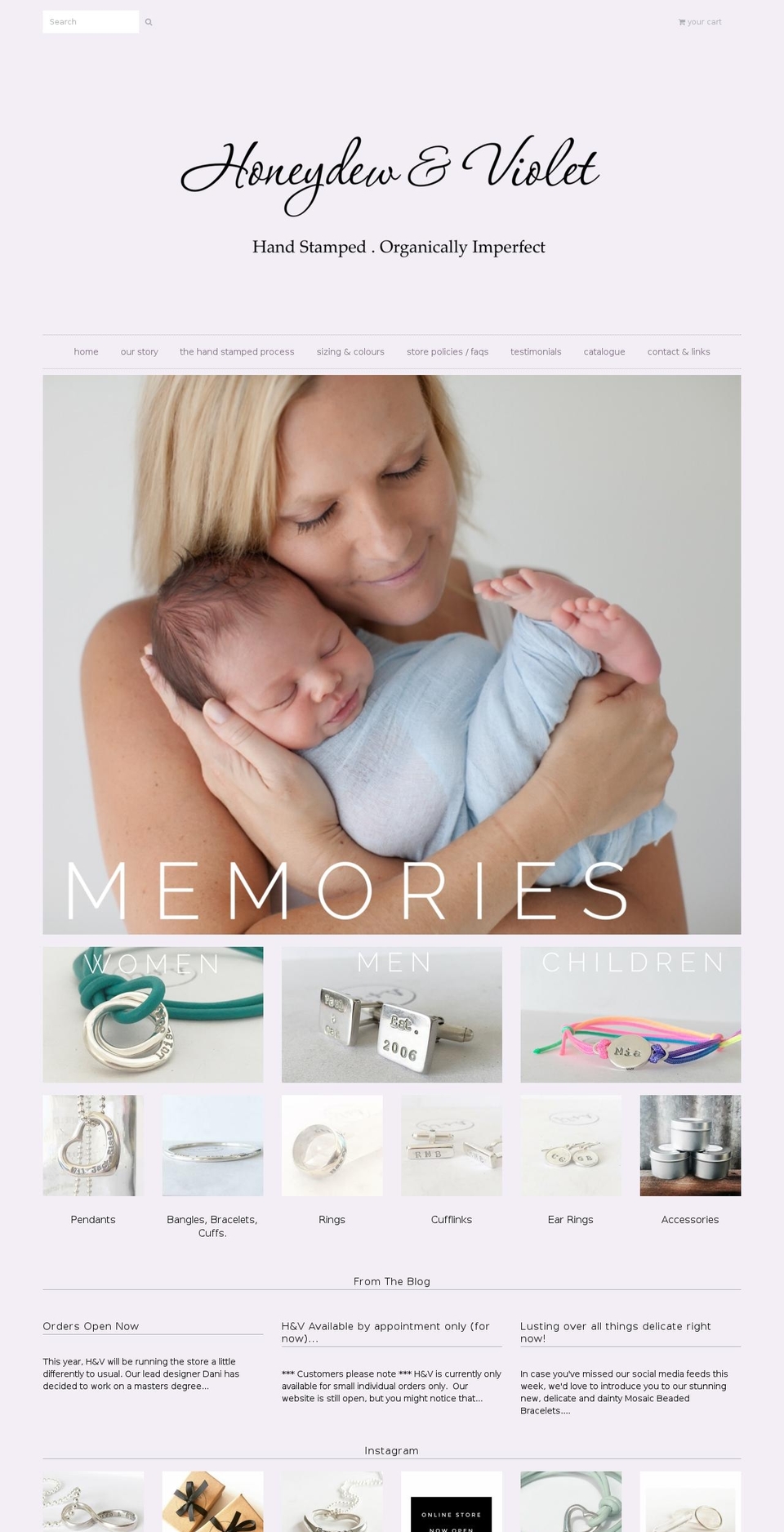 honeydewandviolets.com shopify website screenshot