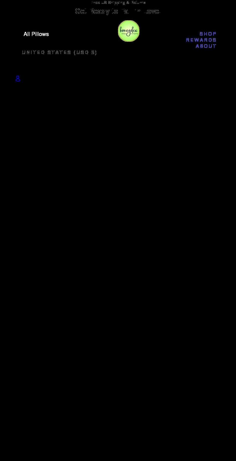 honeydewpillow.com — Shopify storefront screenshot