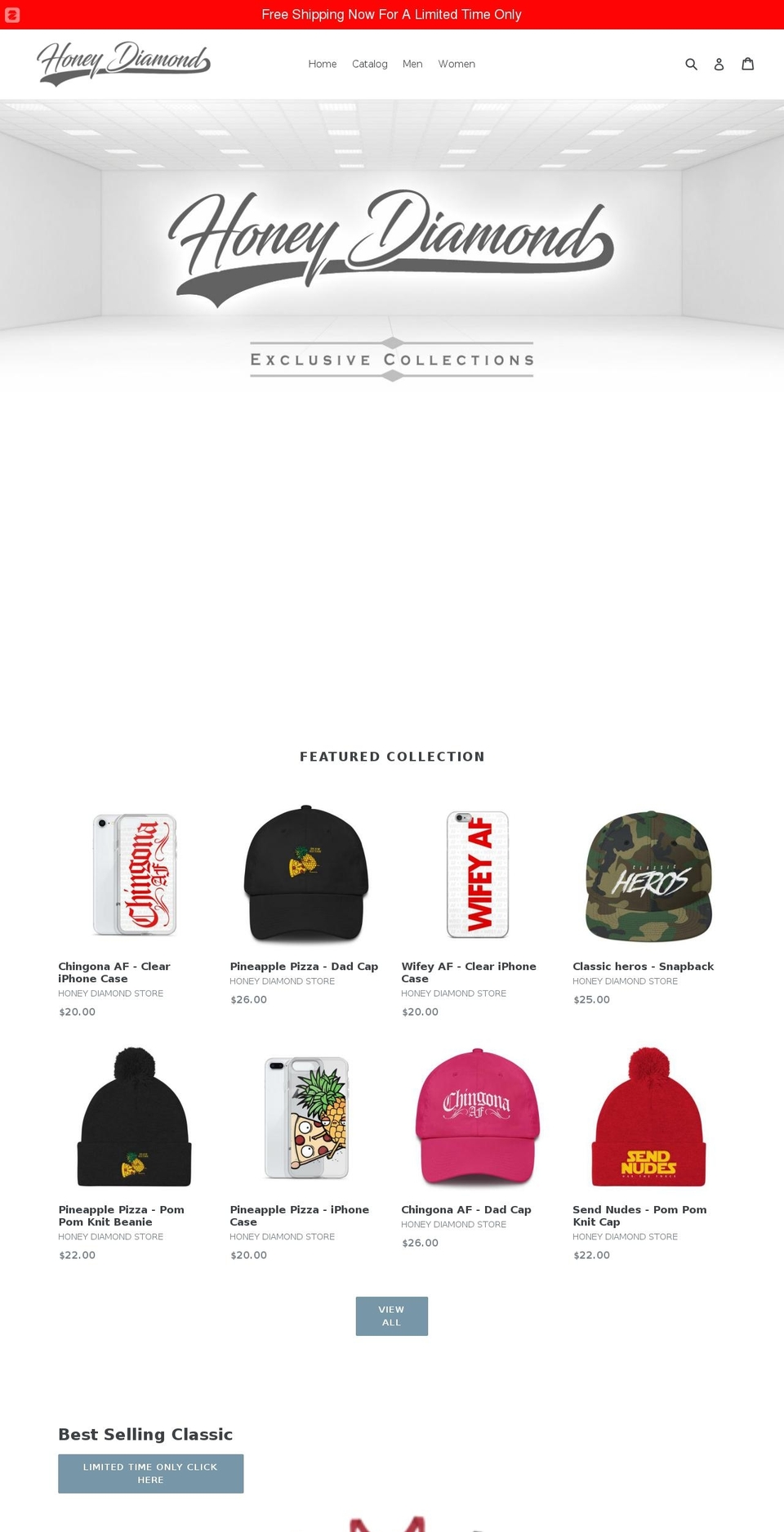 honeydiamondstore.com shopify website screenshot