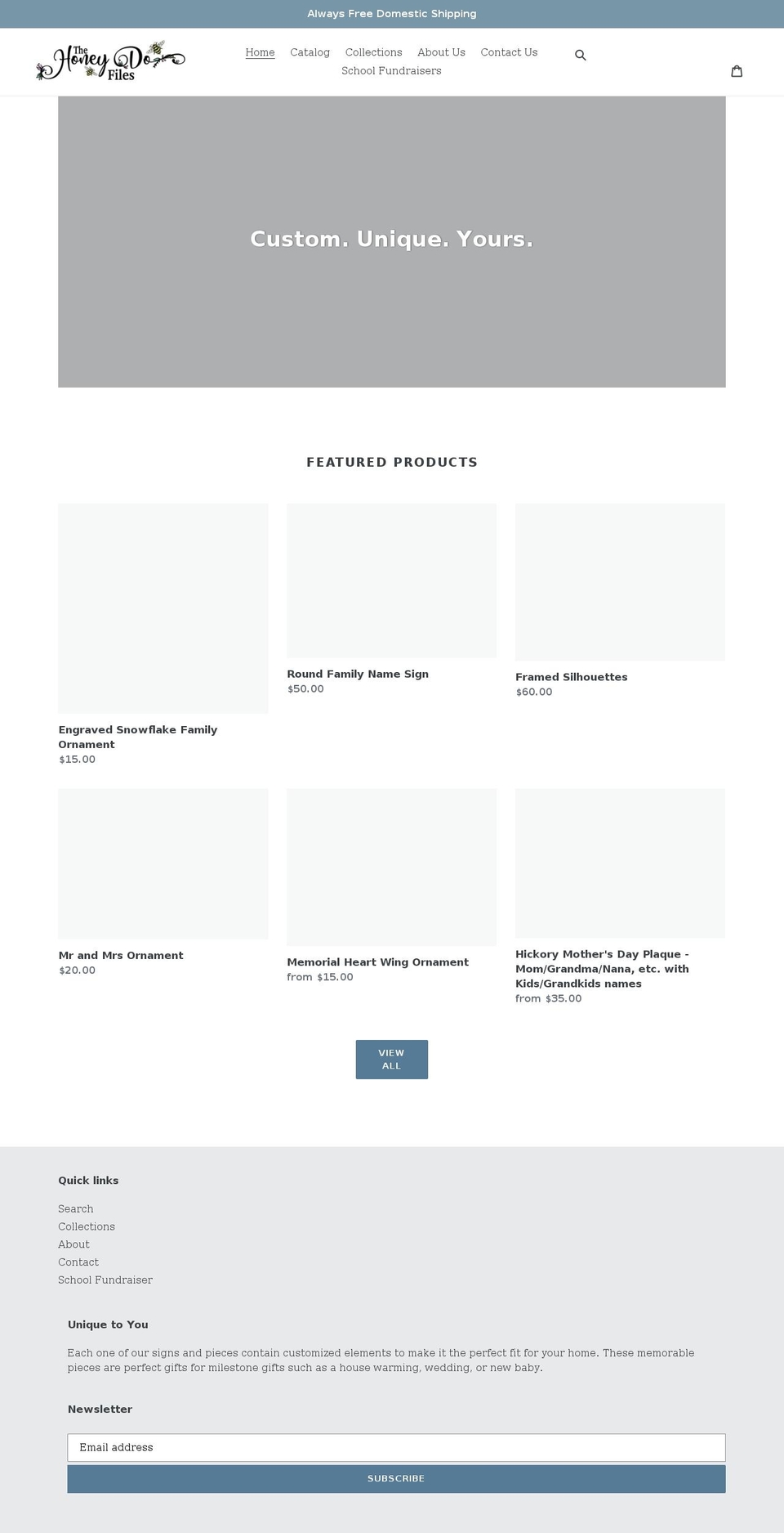 honeydofiles.com shopify website screenshot