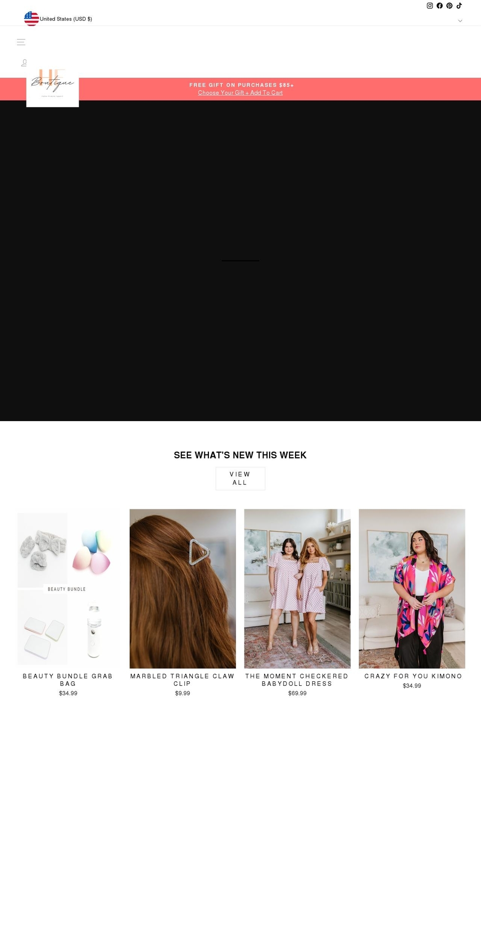 honeyfigboutique.com shopify website screenshot