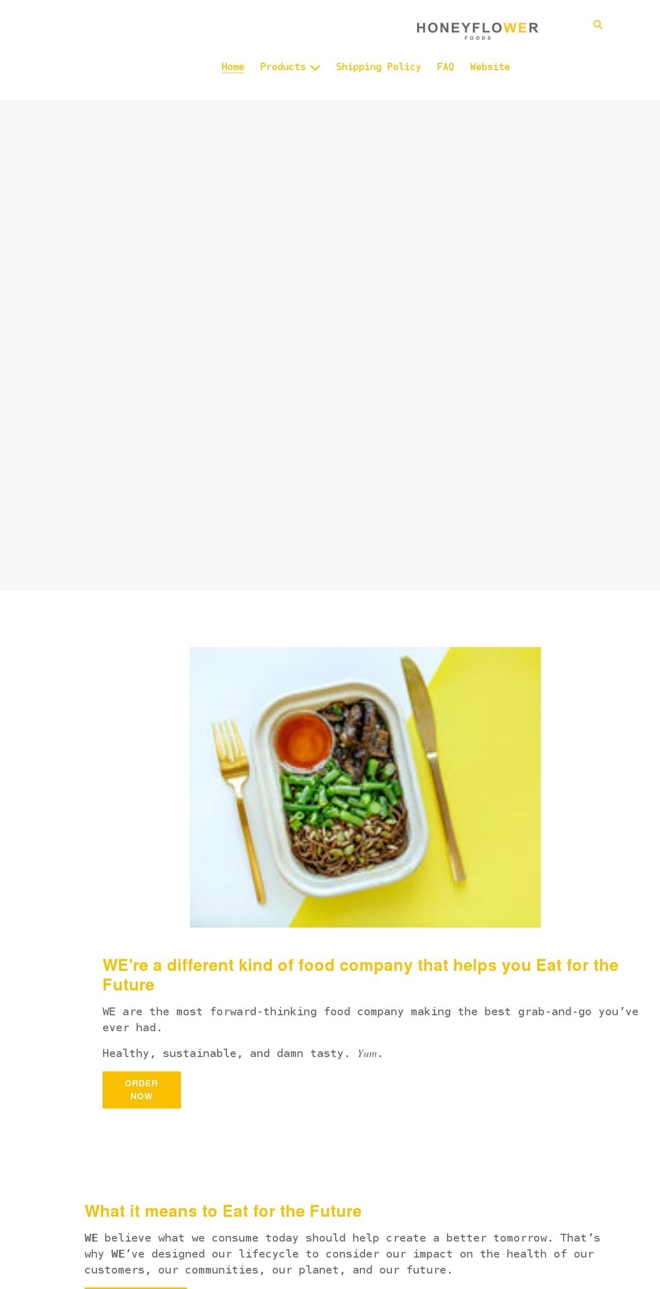 honeyflower-foods.myshopify.com shopify website screenshot