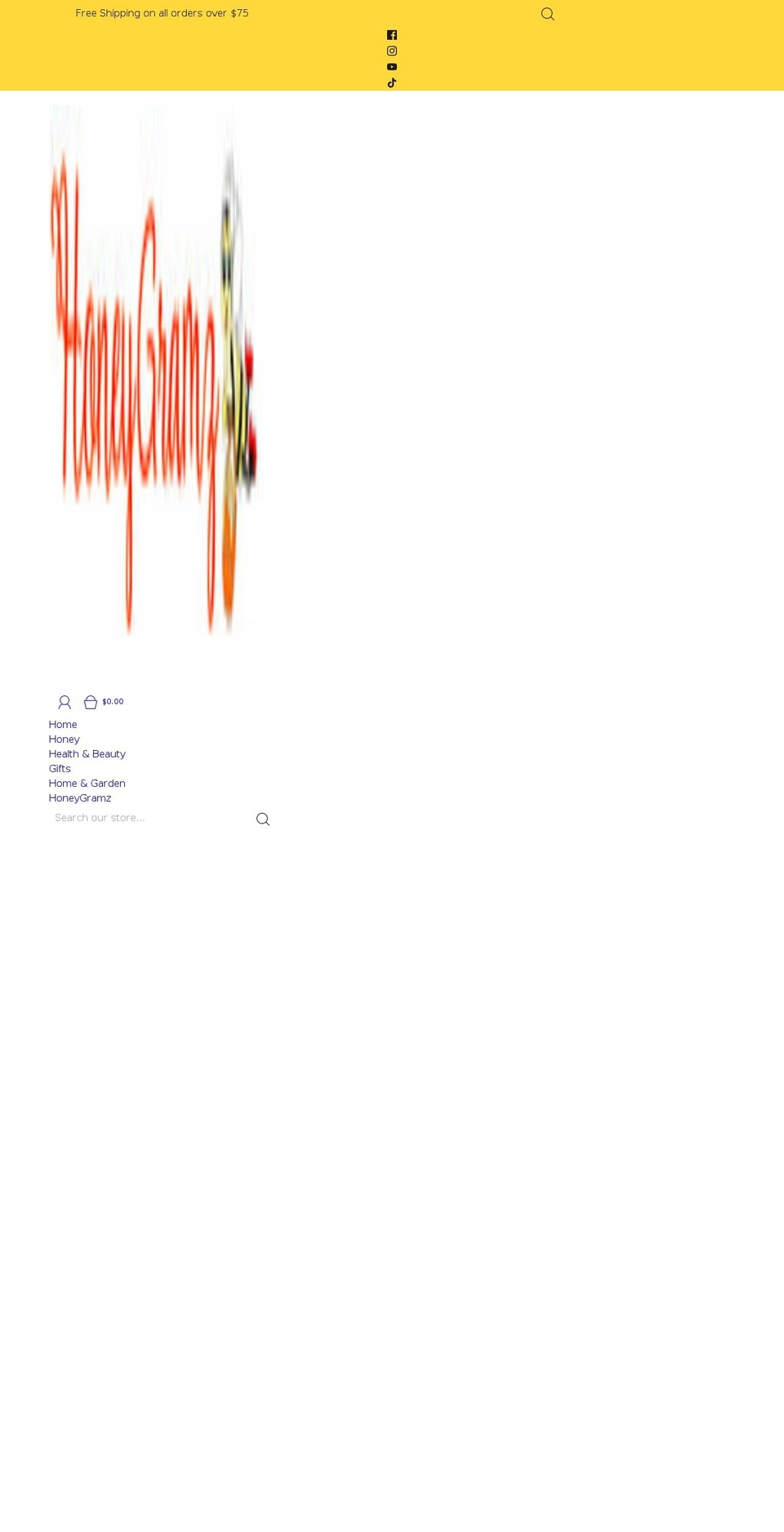 honeygramz.com shopify website screenshot