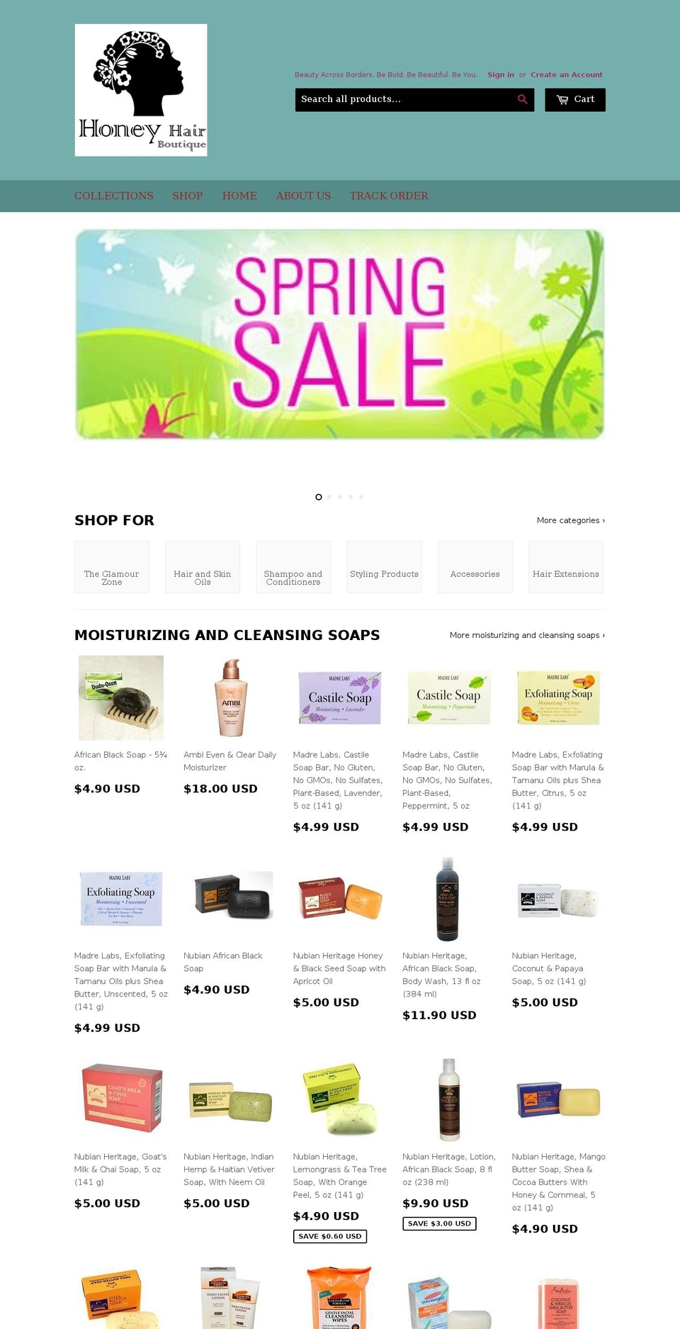 honeyhairchina.com shopify website screenshot