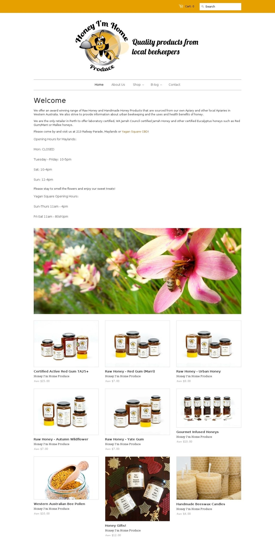 honeyimhome.com.au shopify website screenshot