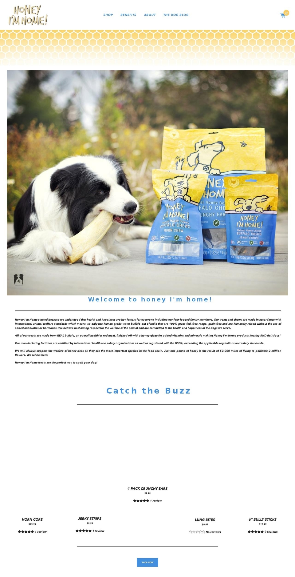 honeyimhome.com shopify website screenshot