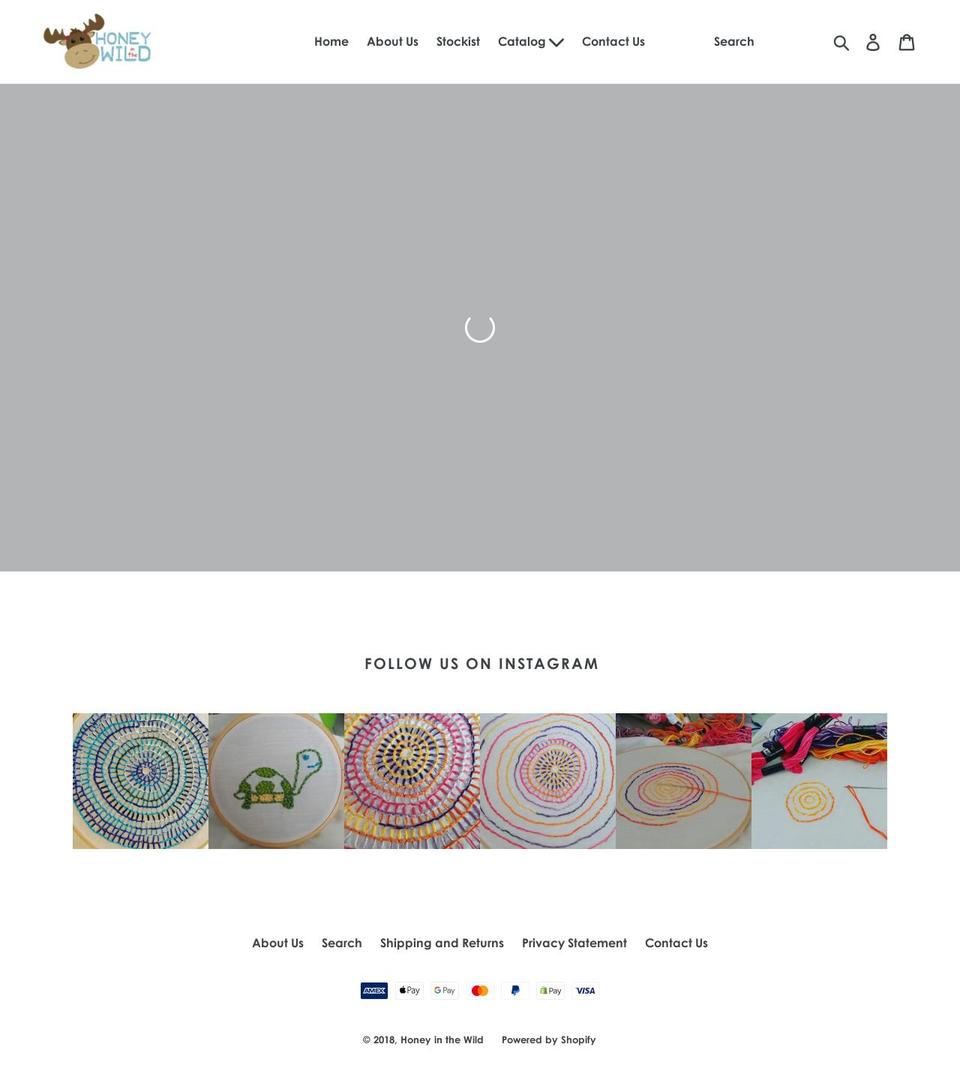 honeyinthewild.com shopify website screenshot