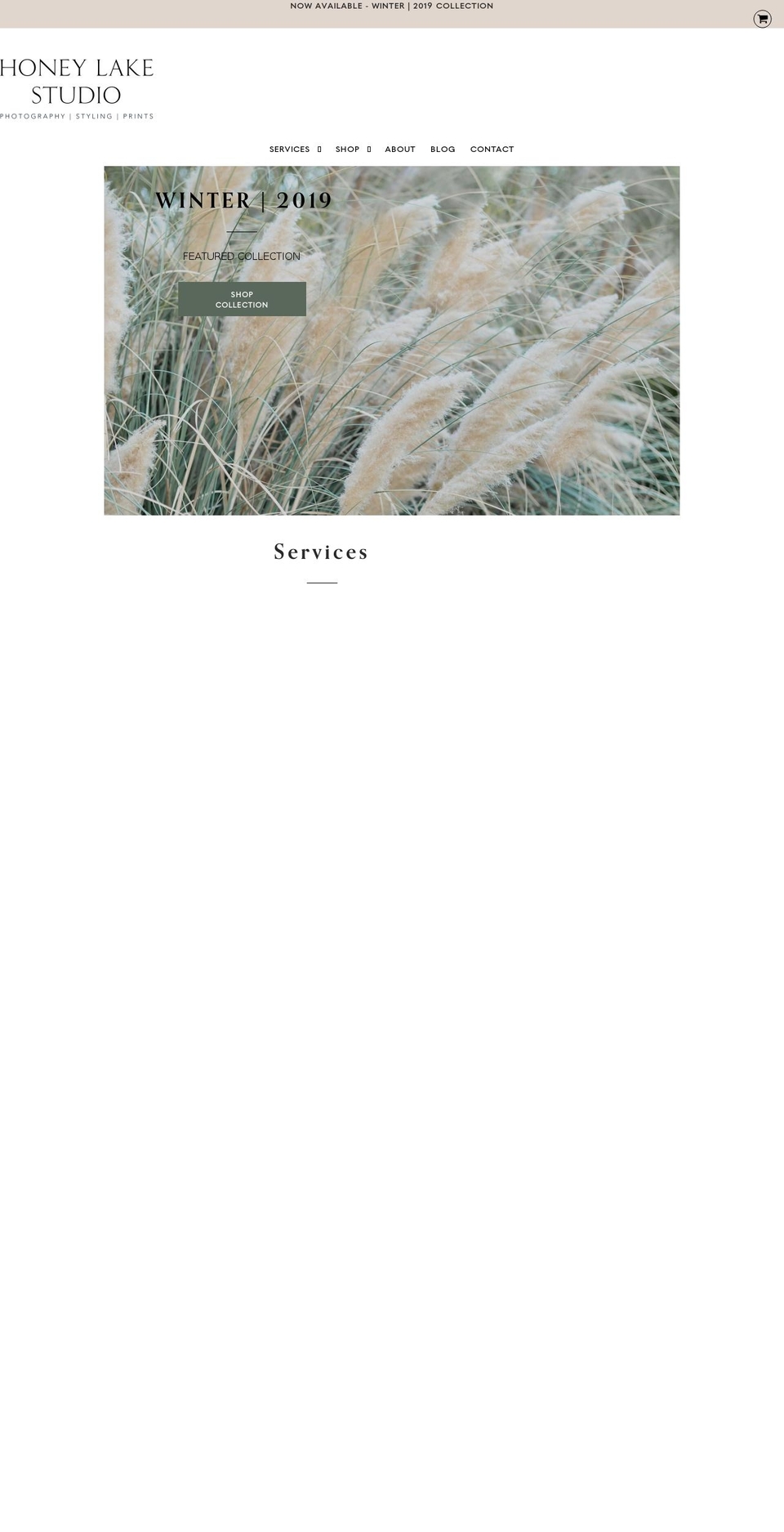 honeylakestudio.com shopify website screenshot
