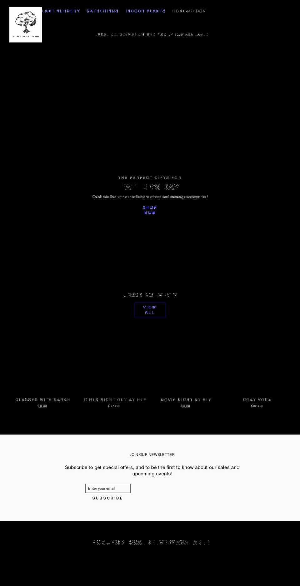 honeylocustfarmsbylandart.com shopify website screenshot