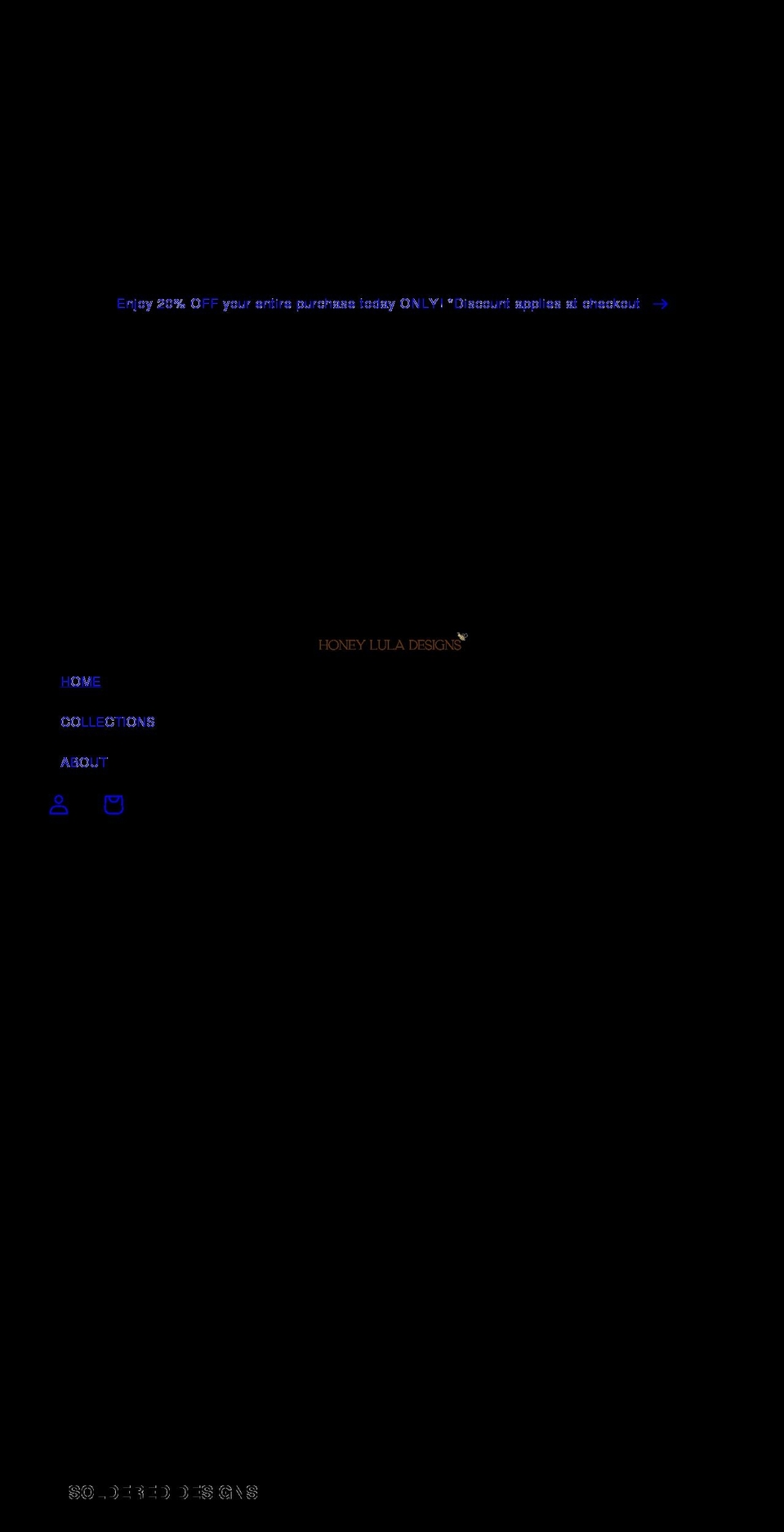 honeyluladesigns.com shopify website screenshot