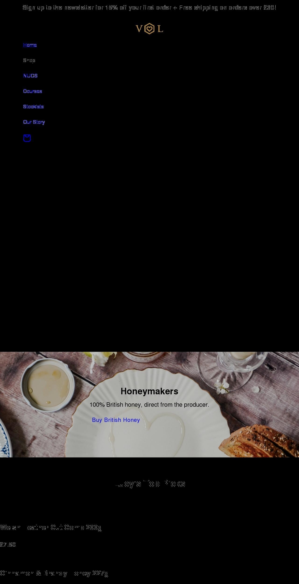 honeymakers.co.uk shopify website screenshot