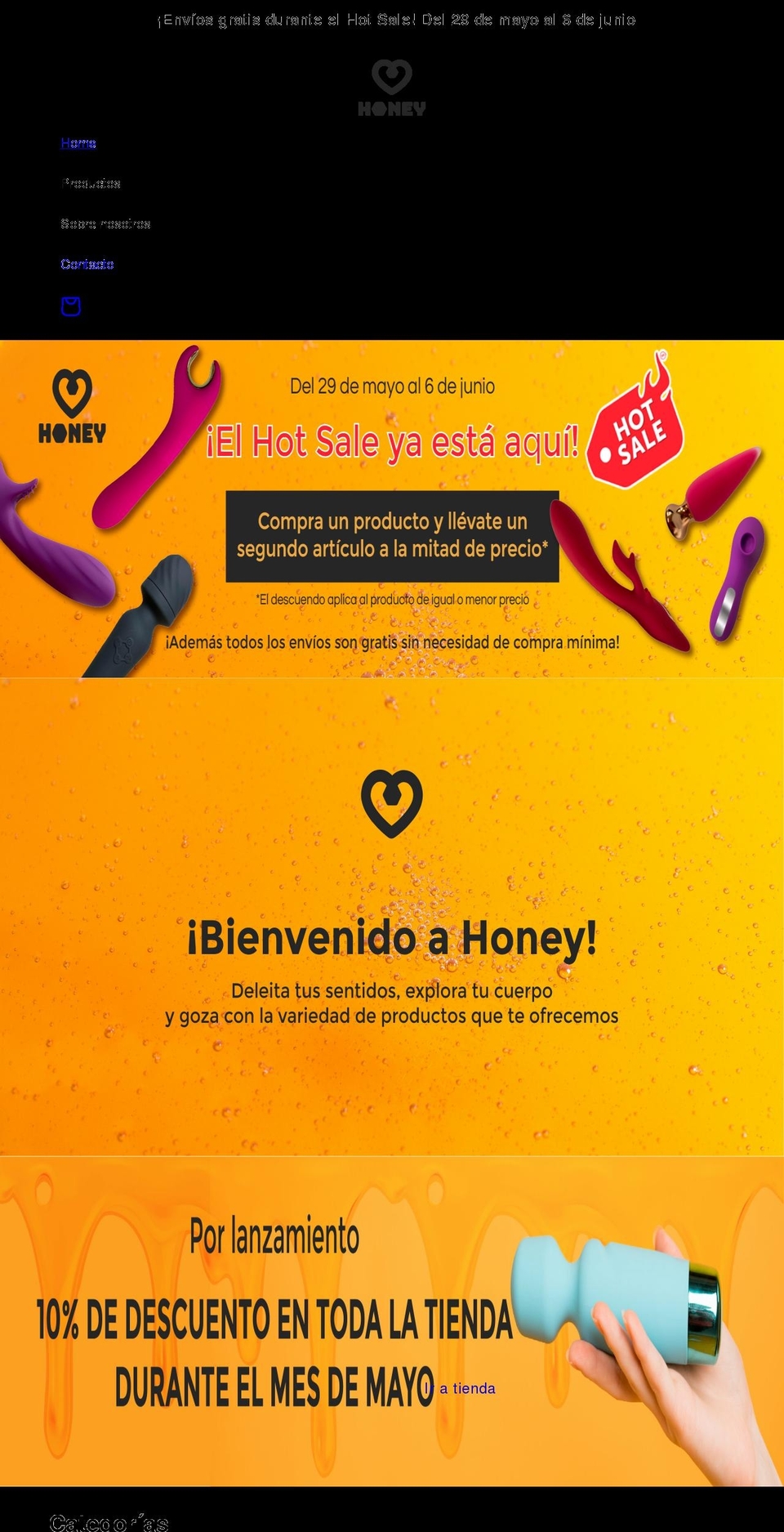 honeymx.com — Shopify storefront screenshot