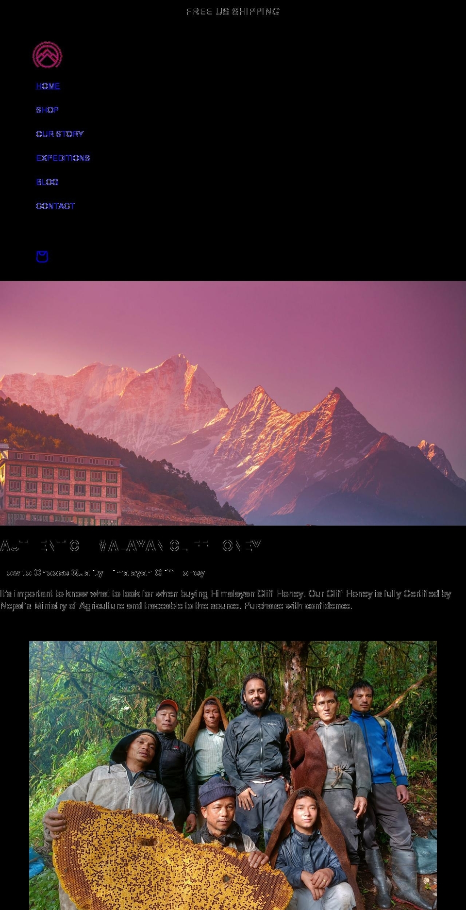honeynepal.com shopify website screenshot