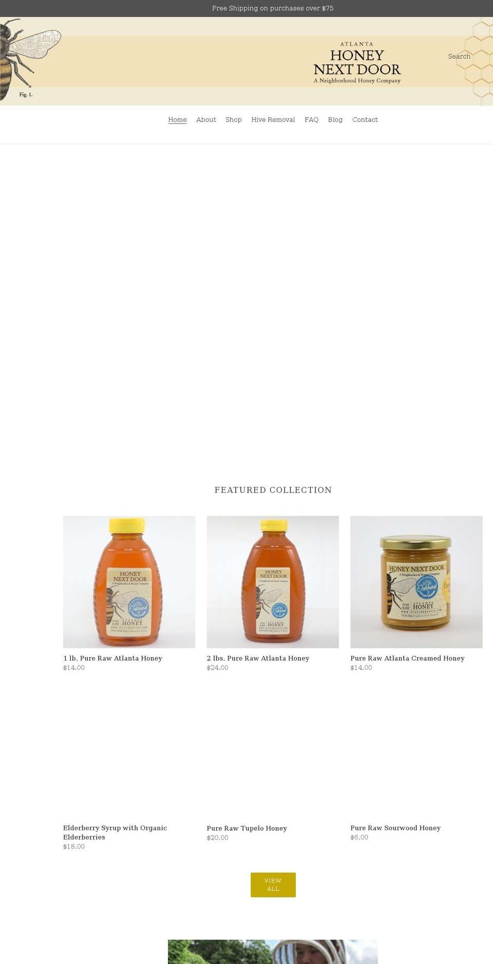 honeynextdoor.com shopify website screenshot