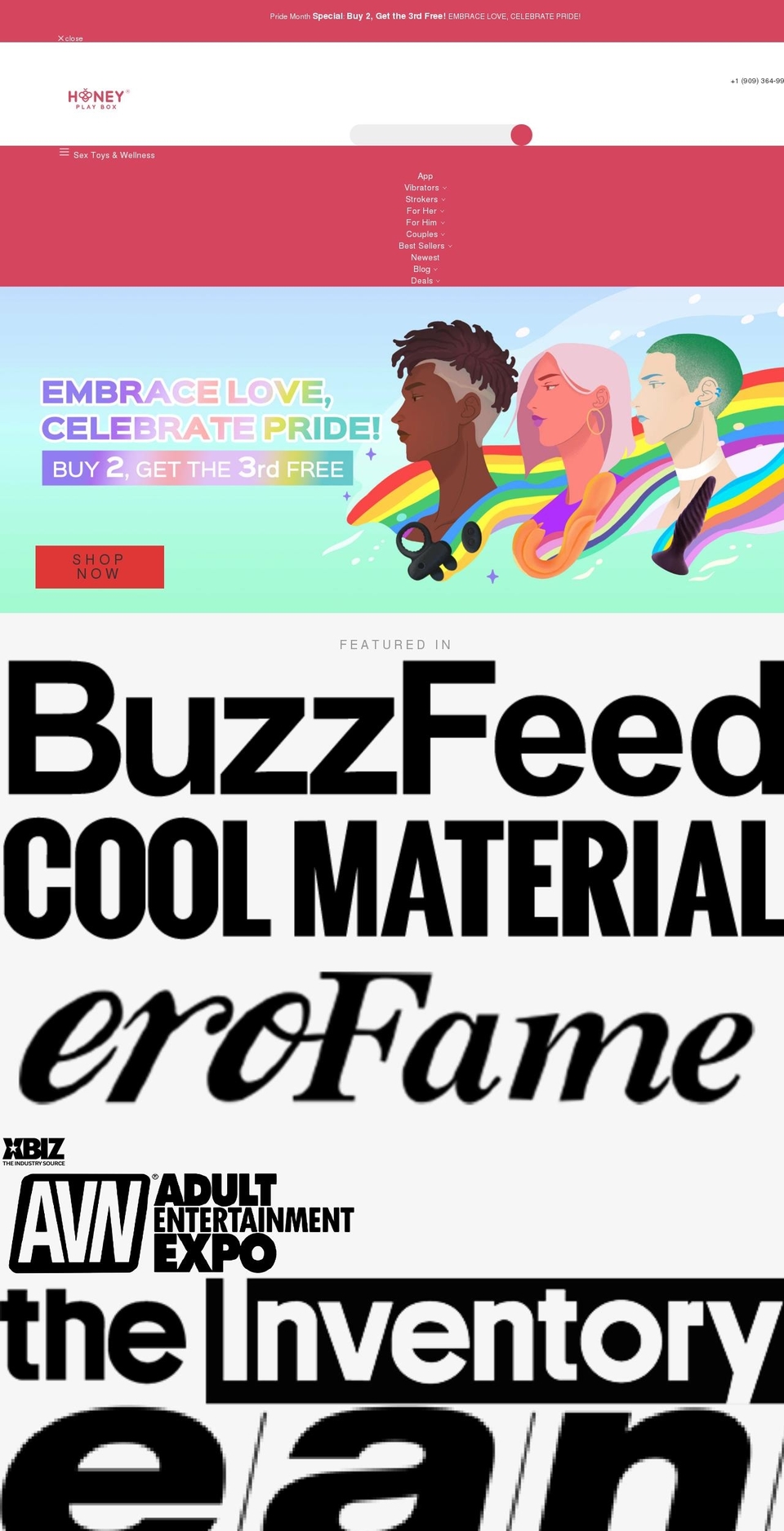 honeyplaybox.com shopify website screenshot