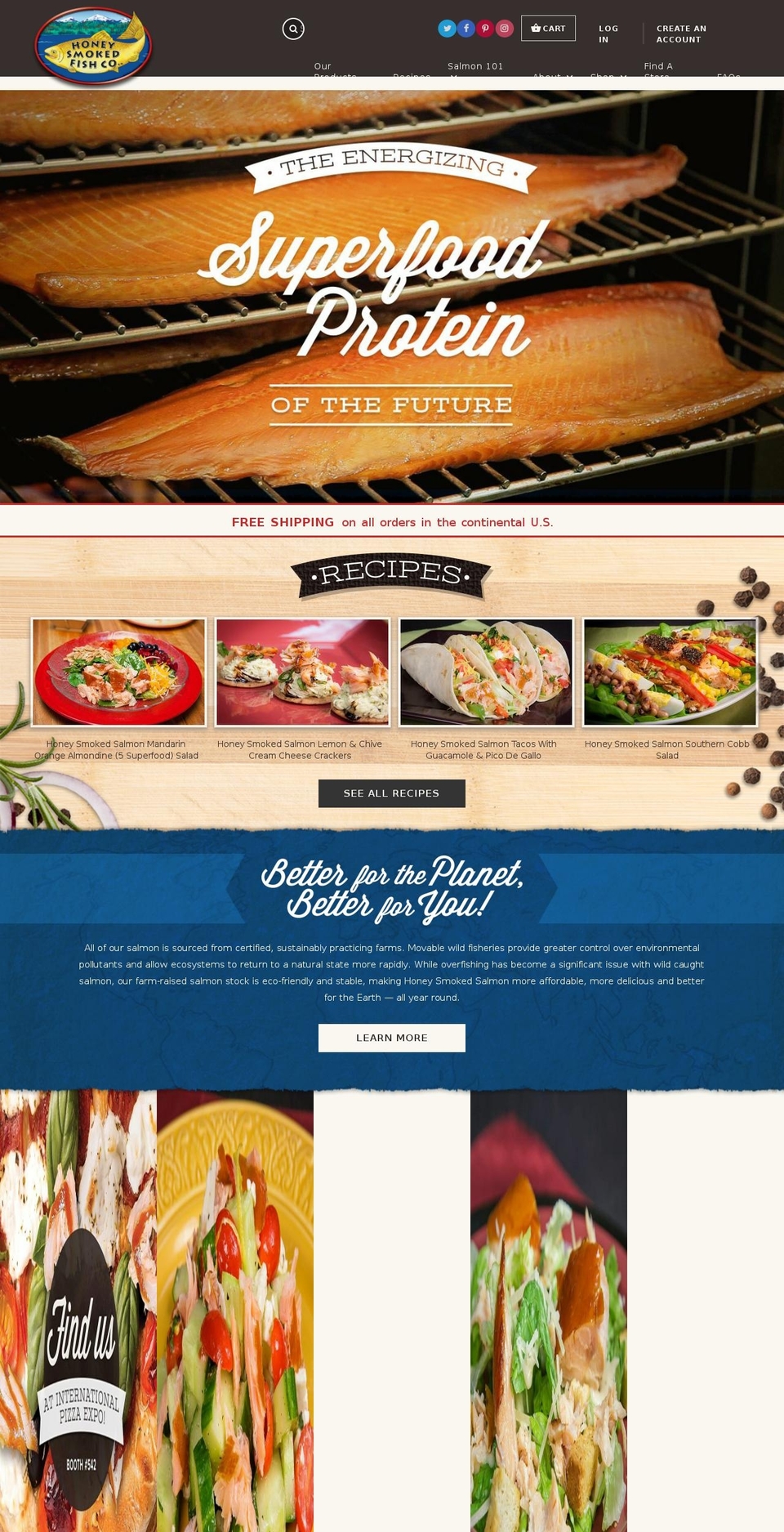 honeysmokedfish.com shopify website screenshot