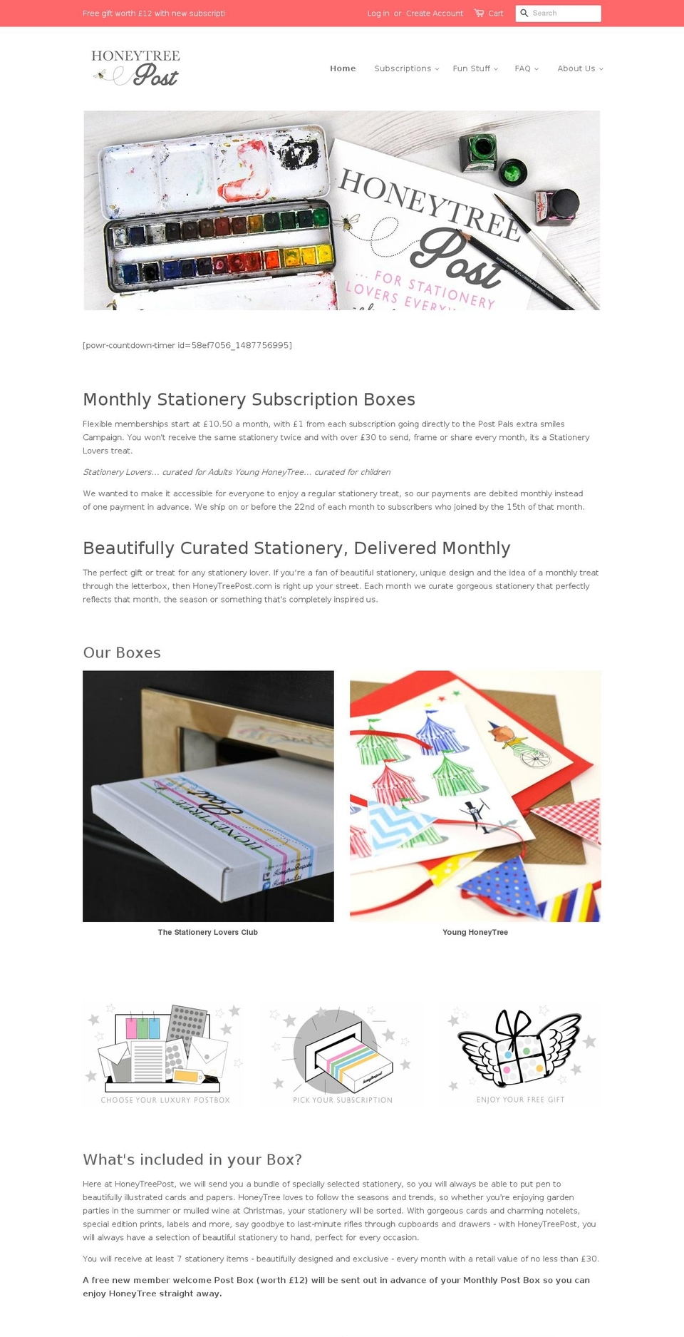 honeytreepost.com shopify website screenshot