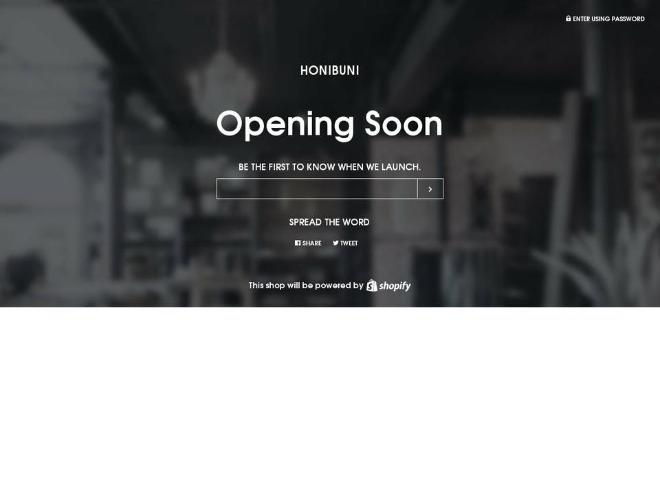 honibuni.com — Shopify storefront screenshot
