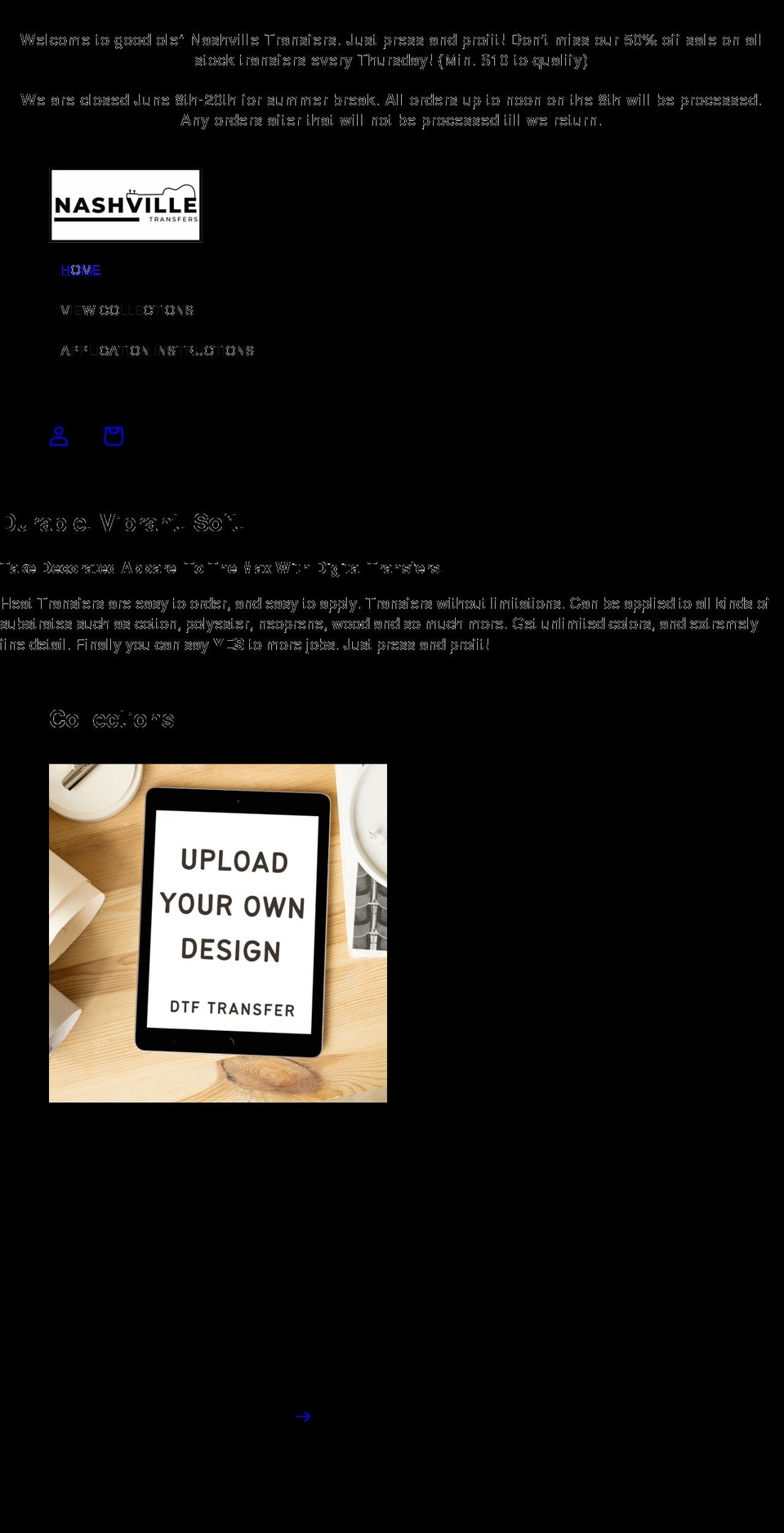 honkytonktransfers.com shopify website screenshot