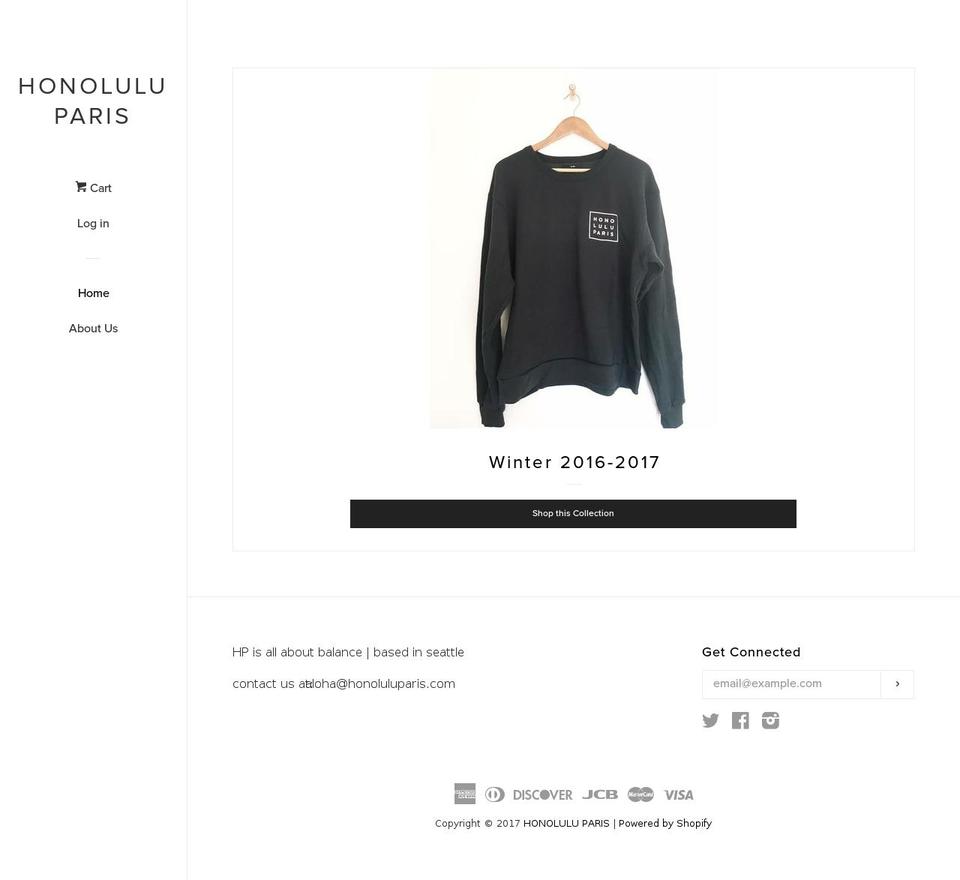 honoluluparis.com shopify website screenshot