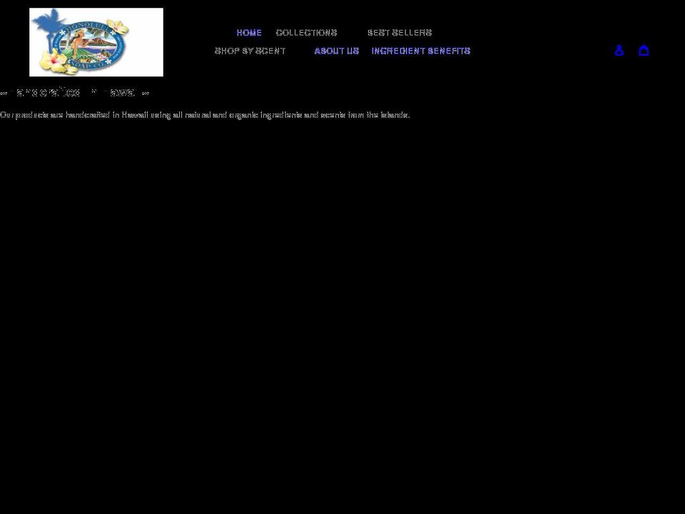 honolulusoapco.com shopify website screenshot