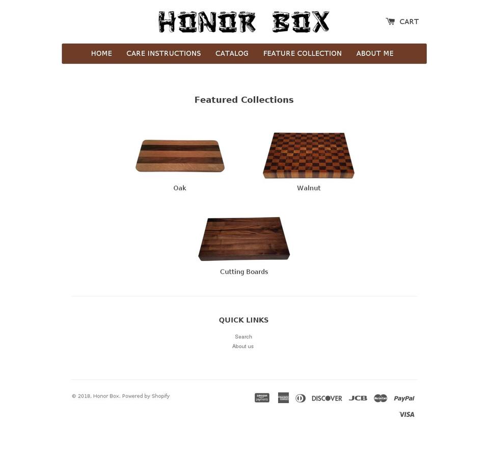 honor-box.com — Shopify storefront screenshot