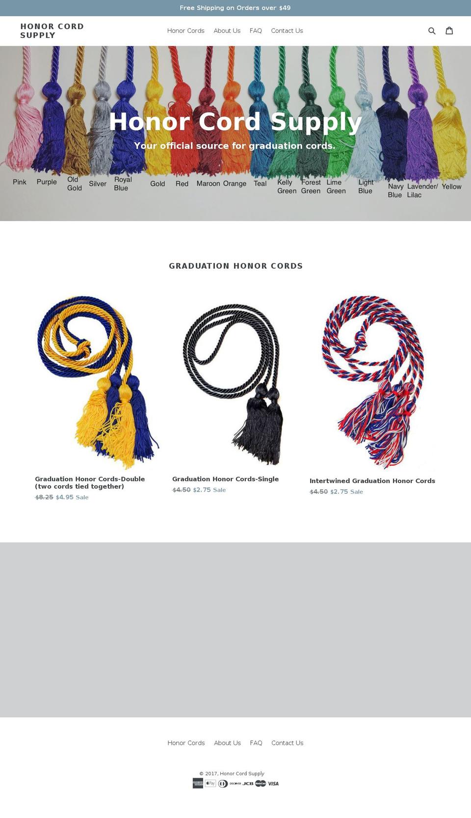 honorcordsupply.com shopify website screenshot
