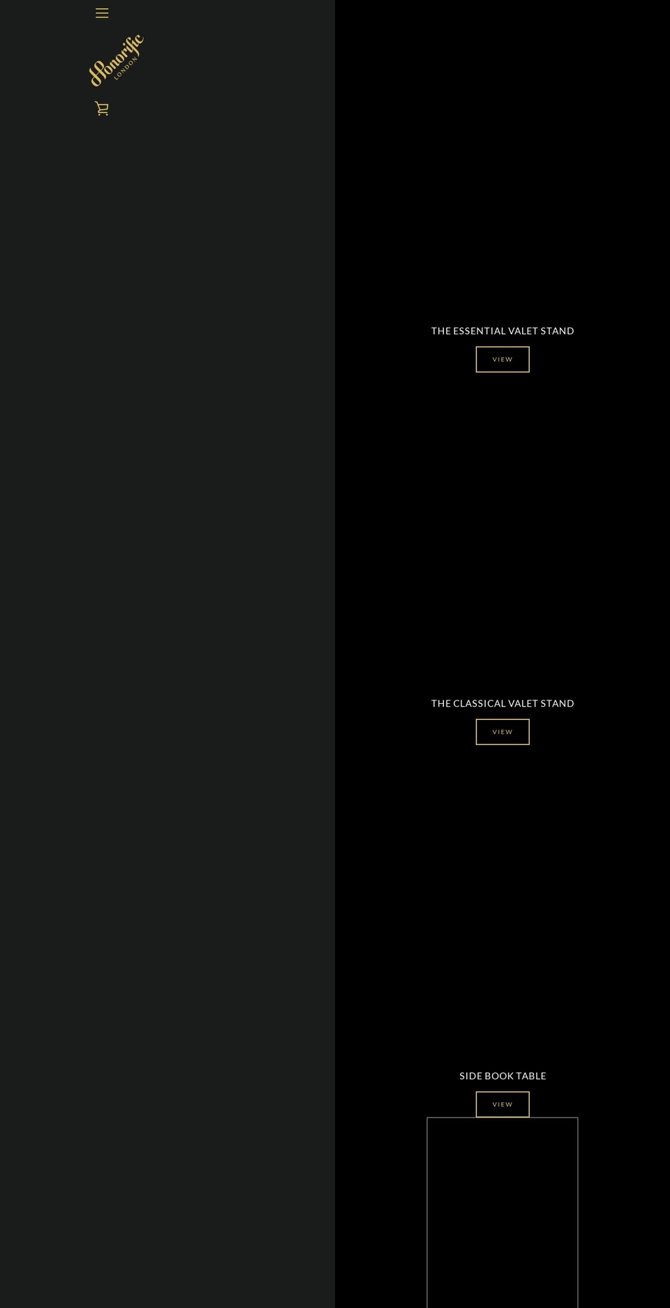 honorific.co.uk shopify website screenshot