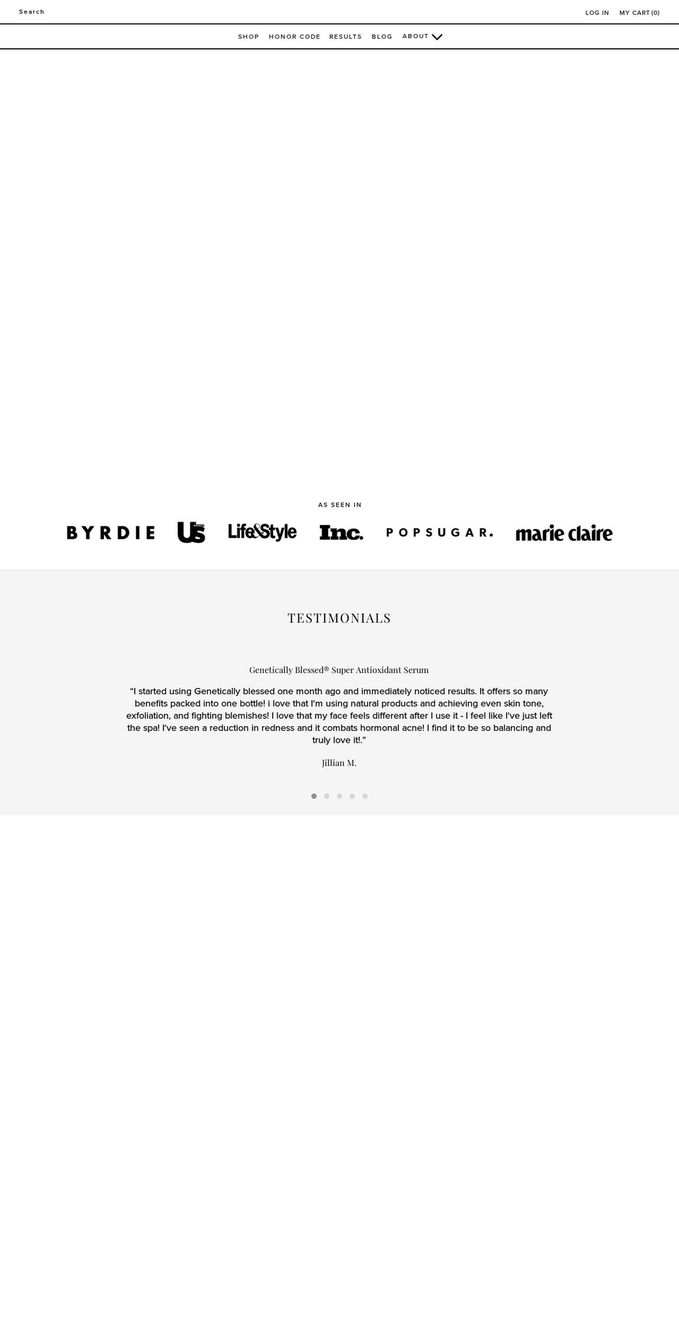 honormd.com shopify website screenshot